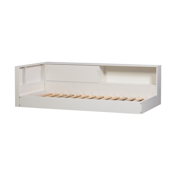 Balta priedes masīvkoka vienvietīga gulta bez režģa 90x200 cm Carter – WOOOD-image-2