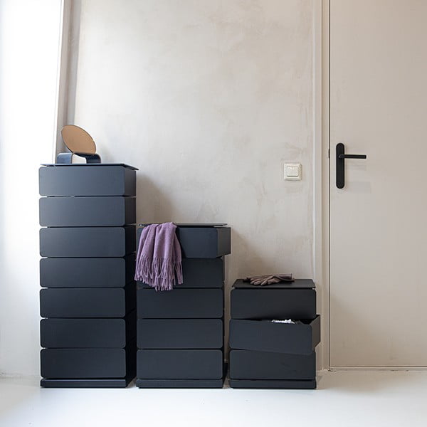 Melna metāla kumode 37x99x26 cm Joey – Spinder Design-image-3