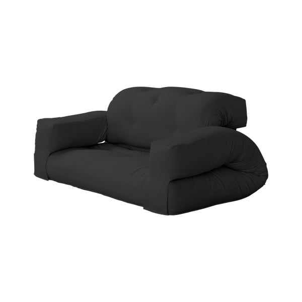 Melns izvelkamais dīvāns 140 cm Hippo – Karup Design