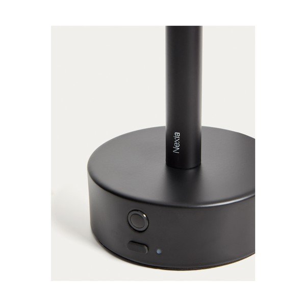 Melna metāla LED galda lampa (augstums 30 cm) Bow – Kave Home-image-3