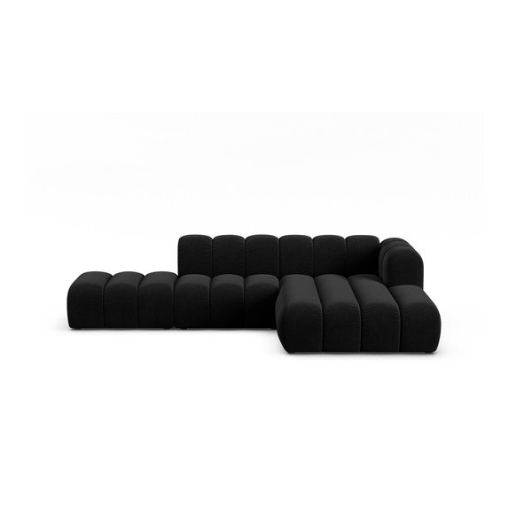 Antracīta pelēks stūra dīvāns (ar labo stūri) Lupine – Micadoni Home