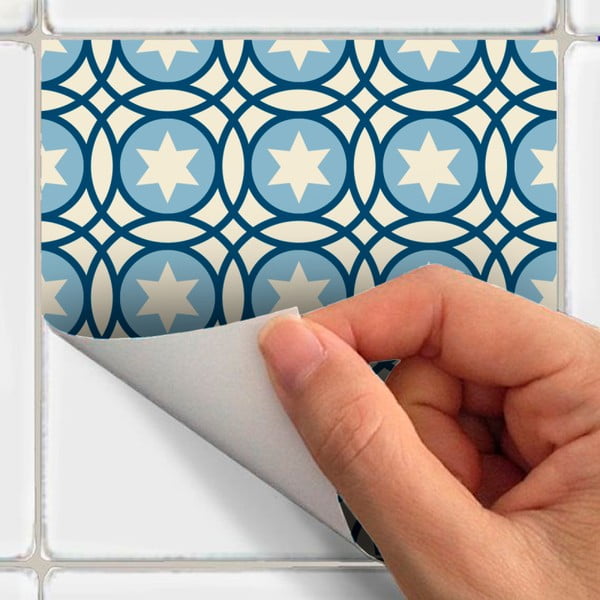 60 sienu uzlīmju komplekts Ambiance Wall Decal Cement Tiles Riana, 10 x 10 cm-image-1