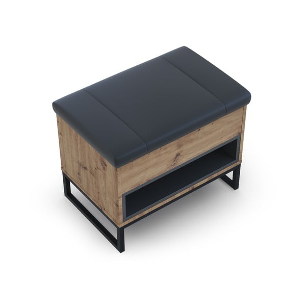 Ozolkoka imitācijas apavu plaukts ar soliņu Olis – Cosmopolitan Design-image-2