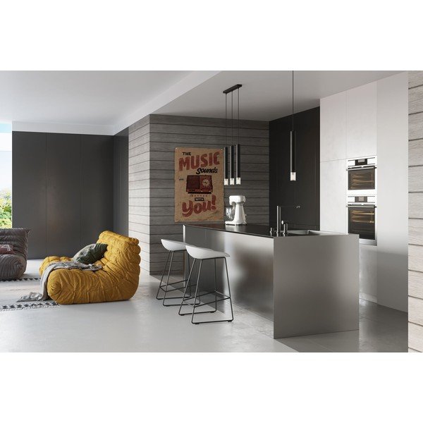 Melna metāla piekaramā lampa ø 8 cm Vittoria – Sollux-image-3