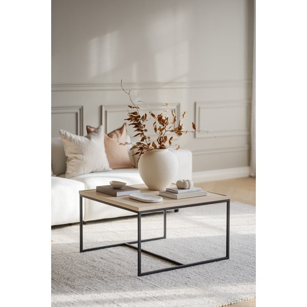 Dabīga toņa žurnālgaldiņš ar ozola masīvkoka galda virsmu ø 80 cm Deerfield – Rowico-image-3