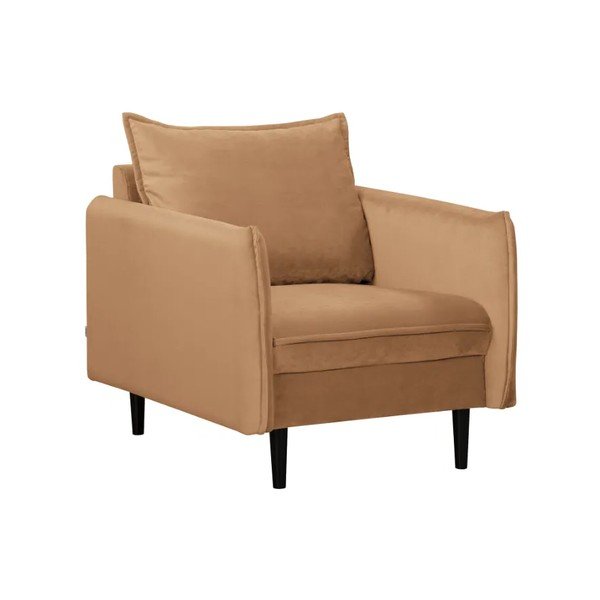 Brūns samta atpūtas krēsls Juli – Ropez