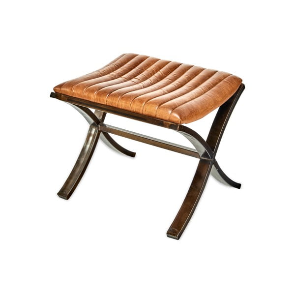 Ādas krēsls Nkuku Narwana, augstums 39 cm
