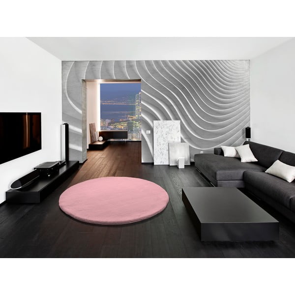 Rozā paklājs Universal Fox Liso, Ø 120 cm-image-1