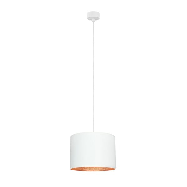 Balta griestu lampa ar vara krāsas iekšpusi Sotto Luce Mika, ⌀ 25 cm