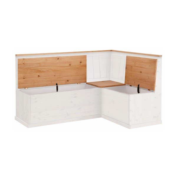 Balts priedes stūra sols ar uzglabāšanas vietu Støraa Silas-image-2