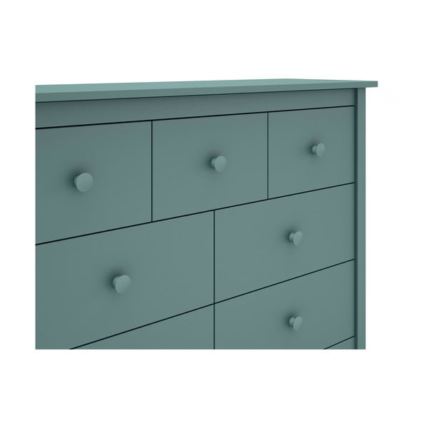 Zaļganzila zema bērnu kumode no priedes 110x80 cm Max – Marckeric-image-1