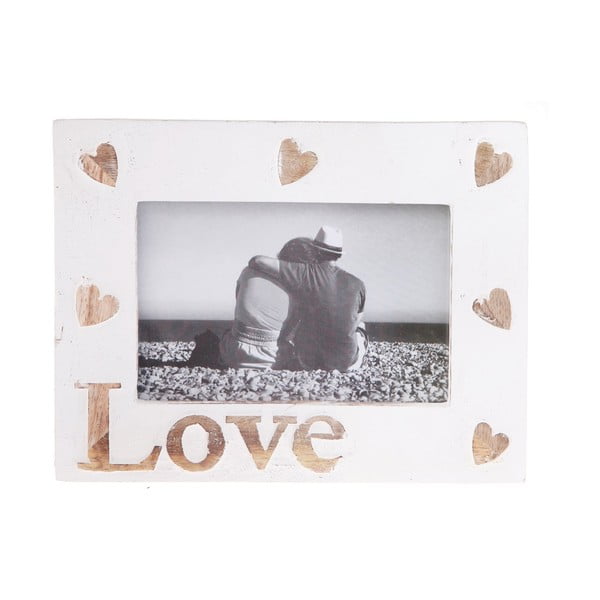 Balts fotorāmis Sass & Belle Love With Hearts