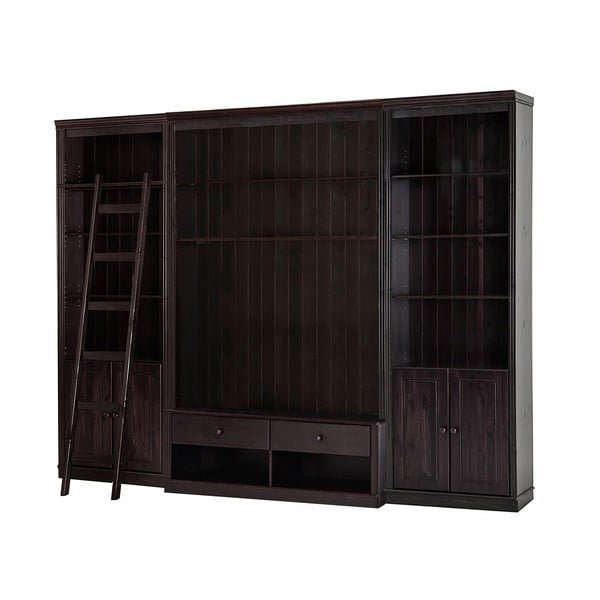 Brūns priedes masīvkoka TV plauktu komplekts 288x223 cm Anita – Støraa-image-2