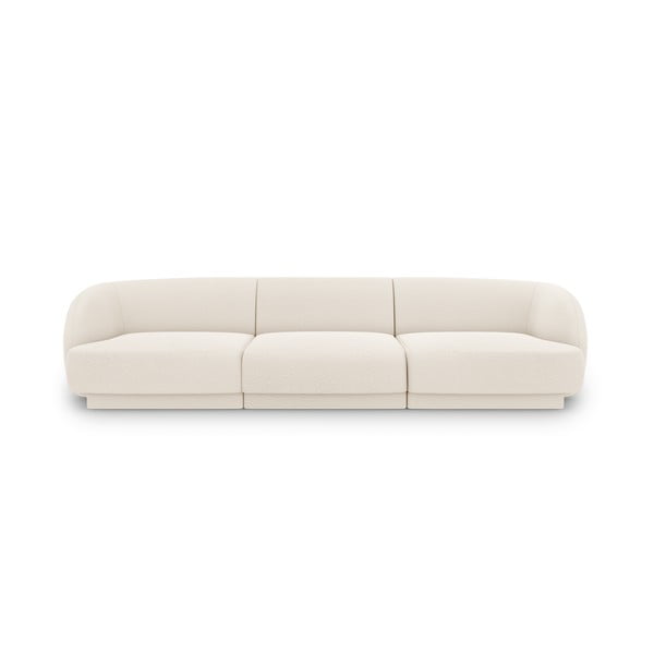 Bēšs dīvāns no buklē auduma 259 cm Miley – Micadoni Home