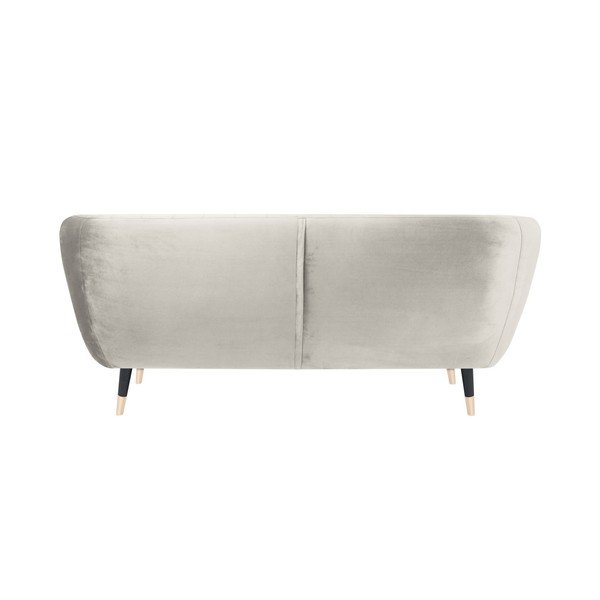 Krēmkrāsas dīvāns ar melnām kājām Mazzini Sofas Benito, 158 cm-image-4