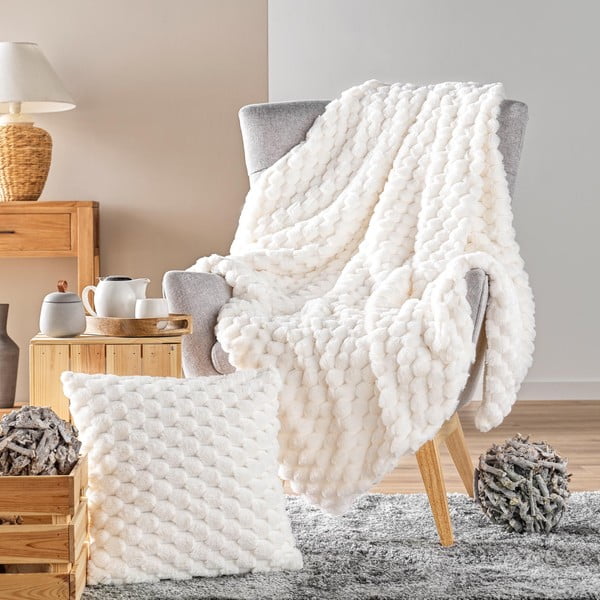 Dekoratīvais spilvens no mākslīgās kažokādas 45x45 cm Frosty – douceur d'intérieur-image-1