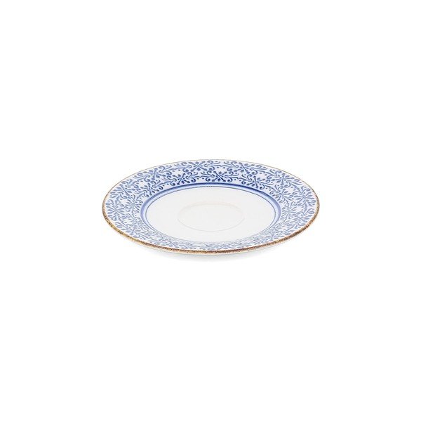 Balta/zila porcelāna apakštasīte ø 14 cm Azul – BonBistro-image-2