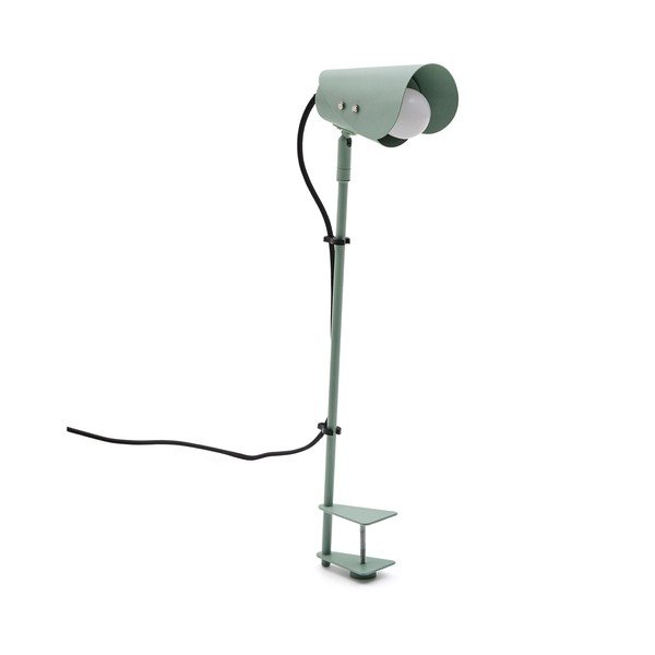 Zaļa metāla galda lampa ar klipsi (augstums 51 cm) Jula – Kave Home
