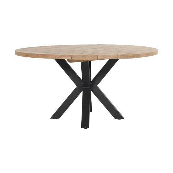 Tīkkoka masīvkoka apaļš dārza ēdamgalds ø 150 cm Stephanie – Hartman