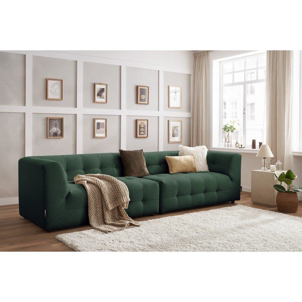 Tumši zaļš dīvāns 324 cm Kleber – Bobochic Paris-image-1