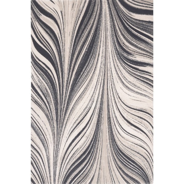 Pelēks/krēmkrāsas vilnas paklājs 200x300 cm Zebre – Agnella
