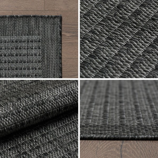 Tumši pelēks apaļš āra paklājs ø 120 cm Giza – Ayyildiz Carpets-image-4