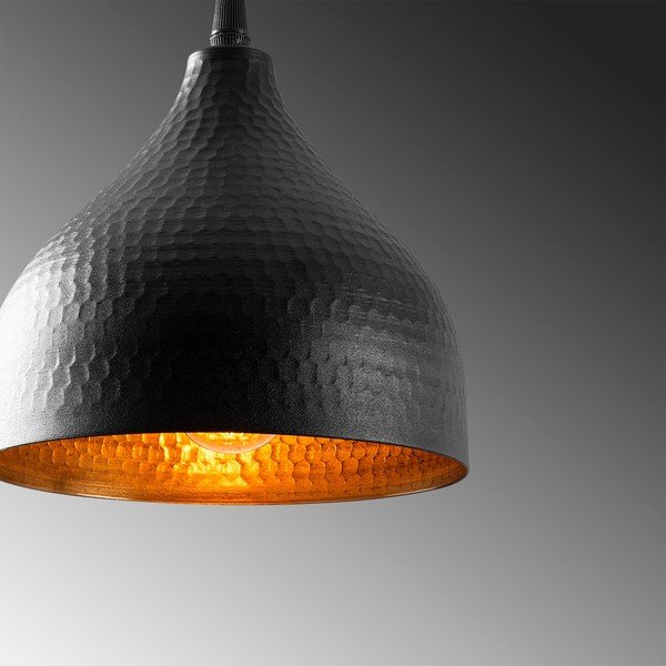 Melna piekaramā lampa ar metāla abažūru ø 18 cm Tattoo – Opviq lights-image-4