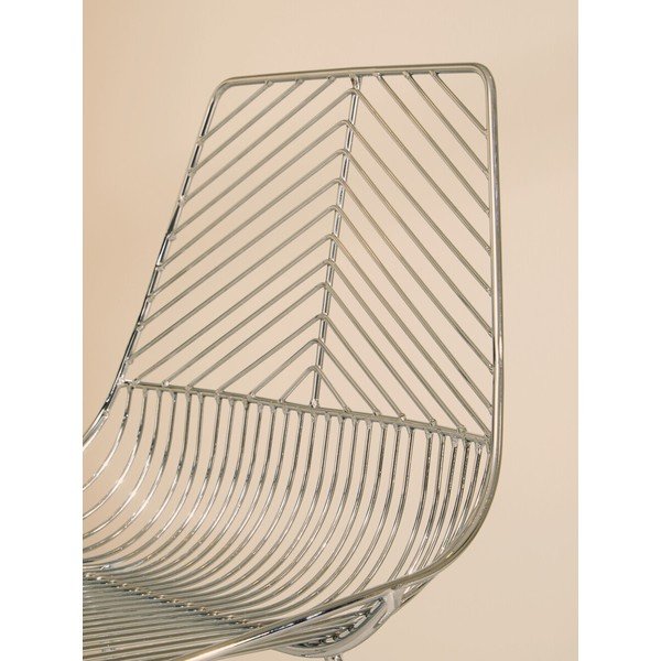 Sudraba krāsas metāla pusdienu krēsls District – Premier Housewares-image-4