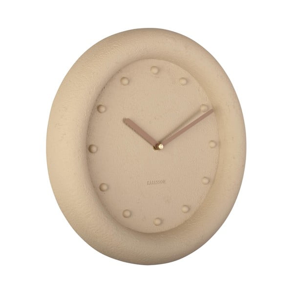 Smilšu brūns sienas pulkstenis Karlsson Petra, ø 30 cm-image-2
