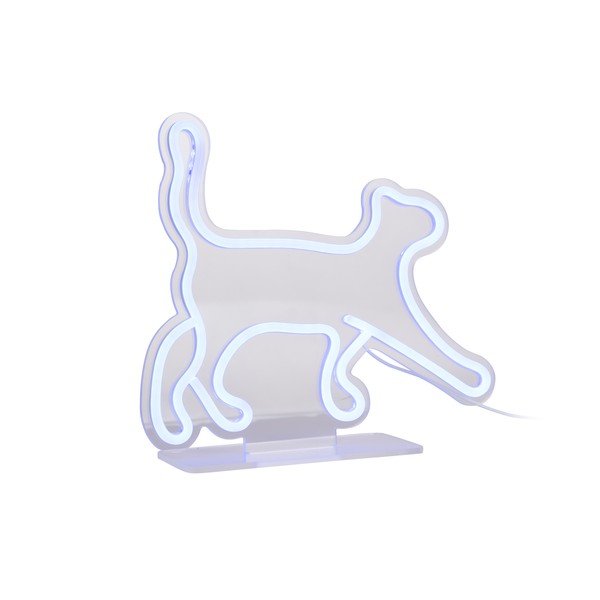 Zils LED neona gaismas dekors 5 W Walking Cat – Leitmotiv