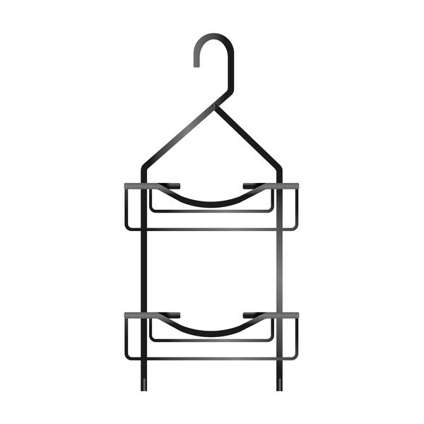 Matēti melns alumīnija piekarināms vannas istabas plaukts Filaire Aluminium – douceur d'intérieur