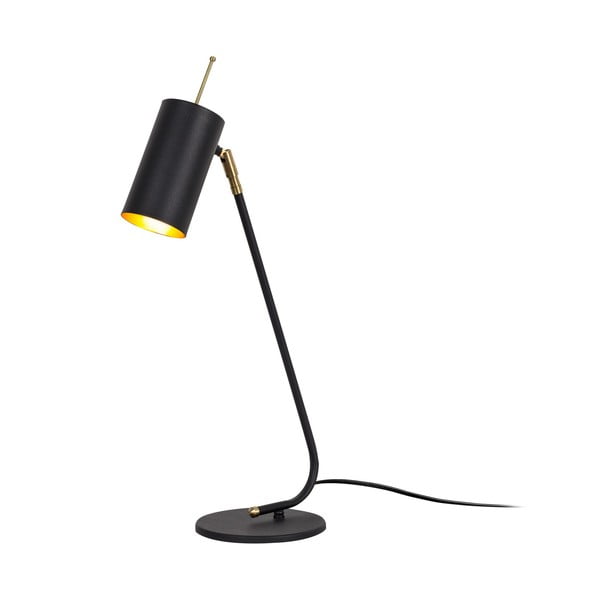 Melna/zelta krāsas galda lampa ar metāla abažūru (augstums 55 cm) Sivani – Opviq lights