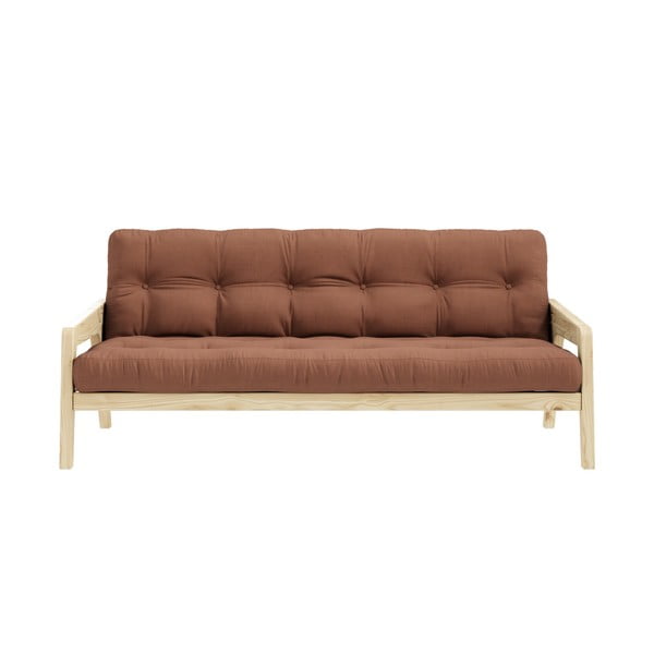 Oranžs/brūns izvelkamais dīvāns 204 cm Grab – Karup Design