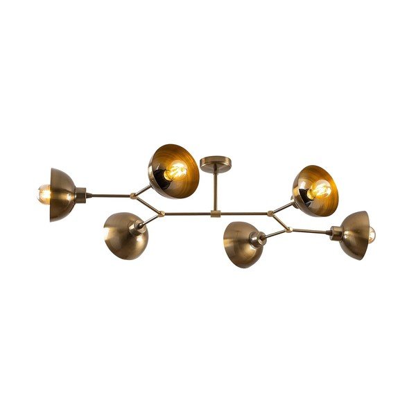 Zelta krāsas griestu lampa ar metāla abažūru 52x102 cm Dram – Opviq lights-image-2