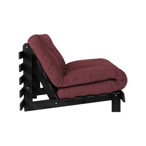 Bordo salokāms dīvāns 140 cm Roots Black Night – Karup Design-image-4