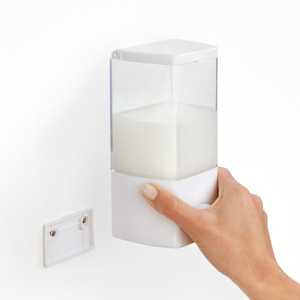 Balts pašlīmējošs ziepju dozators 400 ml – Rayen-image-3