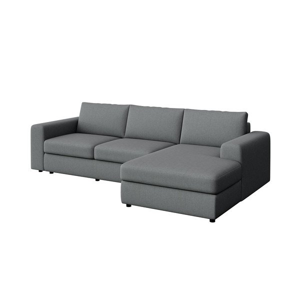 Pelēks stūra dīvāns (ar labo stūri/ar zvilni) Baga – Rodier-image-2