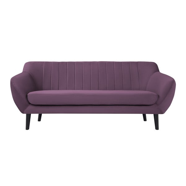 Violets divvietīgs dīvāns Mazzini Sofas Toscane, melnas kājas