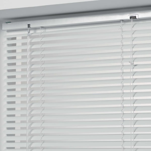 Balta metāla horizontālā žalūzija 90x130 cm Venitien – douceur d'intérieur-image-1