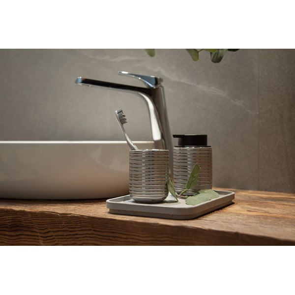 Keramikas ziepju dozators sudraba krāsā 0,28 l Vilalba – Wenko-image-4