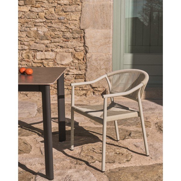 Dārza ēdamgalds ar akmens galda virsmu 80x140 cm Anafi – Kave Home-image-2