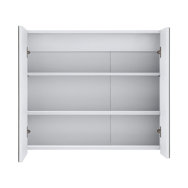 Balts sienas skapītis vannas istabai ar spoguli Støraa Wisla, 80 x 70 cm-image-2