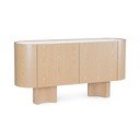 Gaiša dabīga toņa kumode ar ozolkoka imitāciju 160x80,5x45,5 cm Otilia – Bizzotto