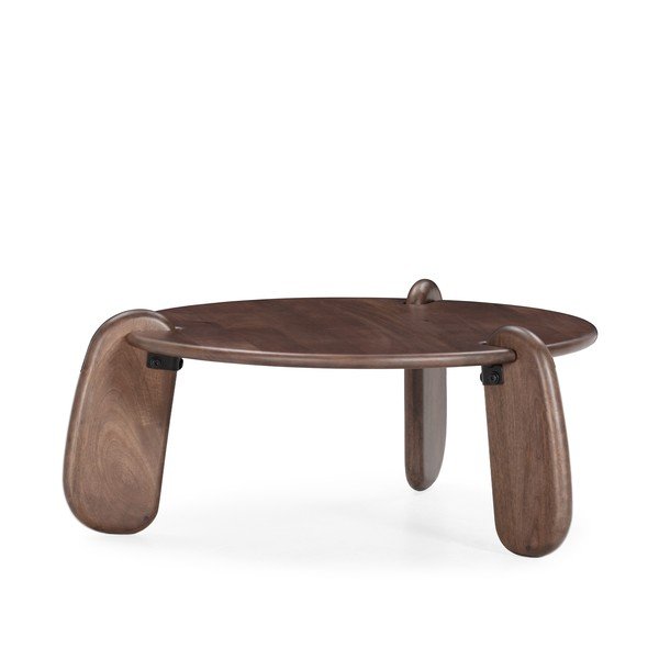 Tumši brūns mango masīvkoka apaļš žurnālgaldiņš ø 80 cm Tamira – MOME-image-3