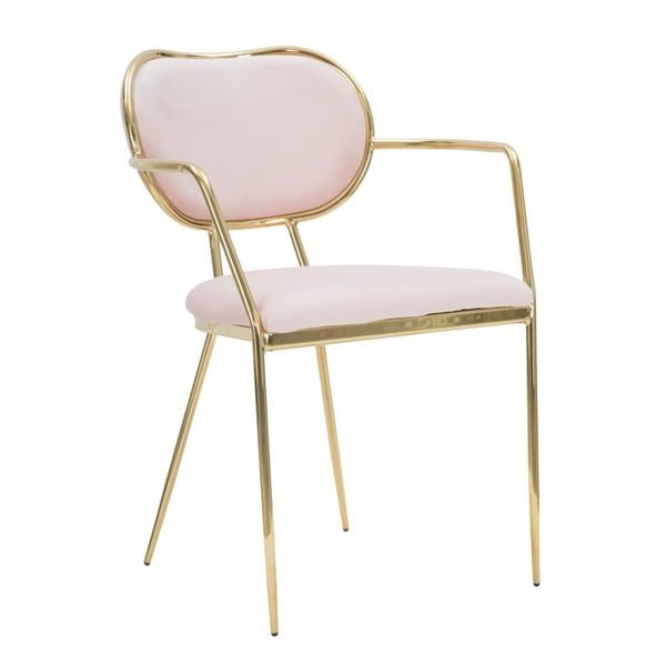 2 rozā krēslu komplekts ar dzelzs konstrukciju Mauro Ferretti Sedia Glam