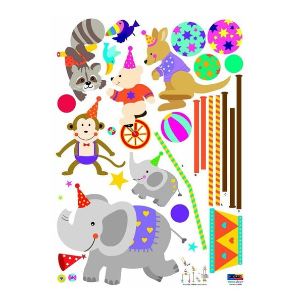 Sienas uzlīme Cirka dzīvnieki-image-2