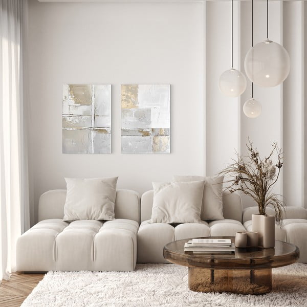 Gleznu komplekts ar roku apgleznotiem elementiem (2 gab.) 50x70 cm Sail – Styler-image-2