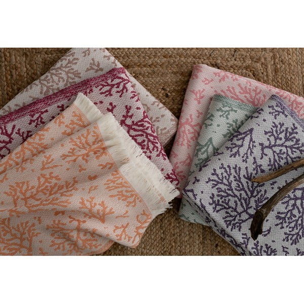 Rozā pleds ar kokvilnu Euromant Summer Coral, 140 x 180 cm-image-3