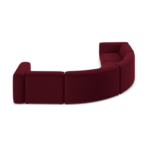 Bordo samta stūra dīvāns Ekahi – Makamii-image-4