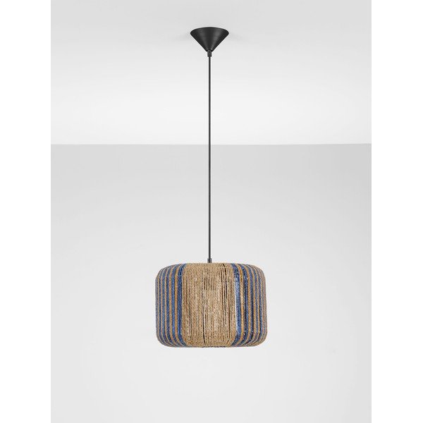 Zila/dabīga toņa no virves piekaramā lampa ø 33 cm Abby – Nova Luce-image-3